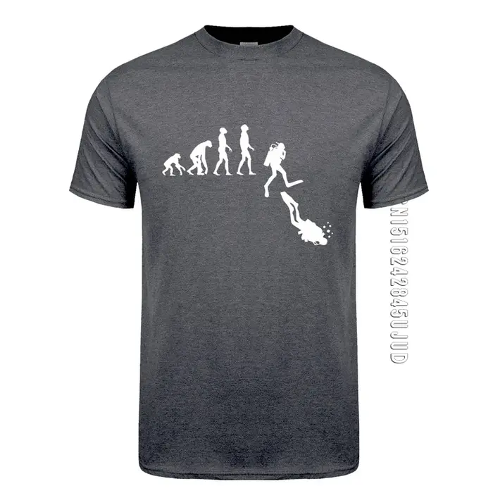T-shirt de plongée en coton à col rond pour hommes