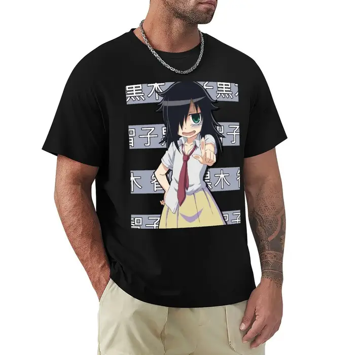Tomoko Kuroki WataMote Anime T-Shirt Louboutins luxe homme vêtements pour hommes