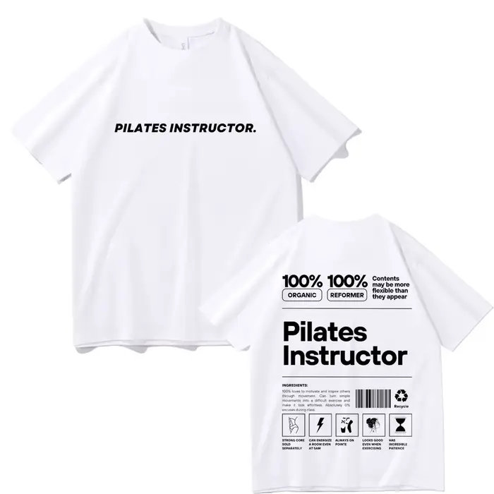 T-shirt de couverture de pompe d'instructeur de Pilates pour hommes et femmes