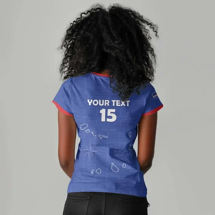 T-shirt à manches courtes et col en V pour femme