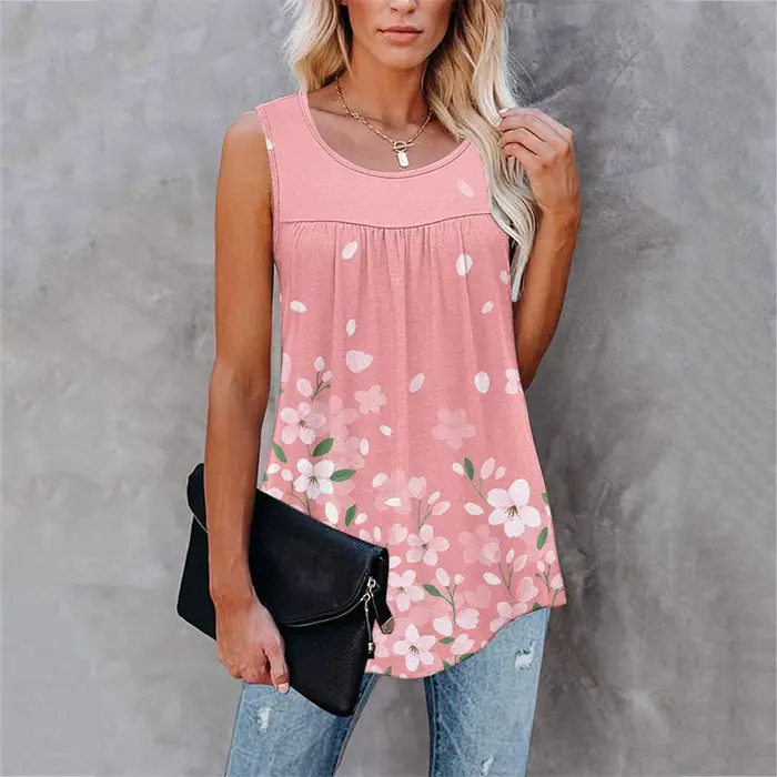 T-shirt imprimé floral grande taille pour femme, haut sexy, précieux, décontracté, plissé, été, 2022