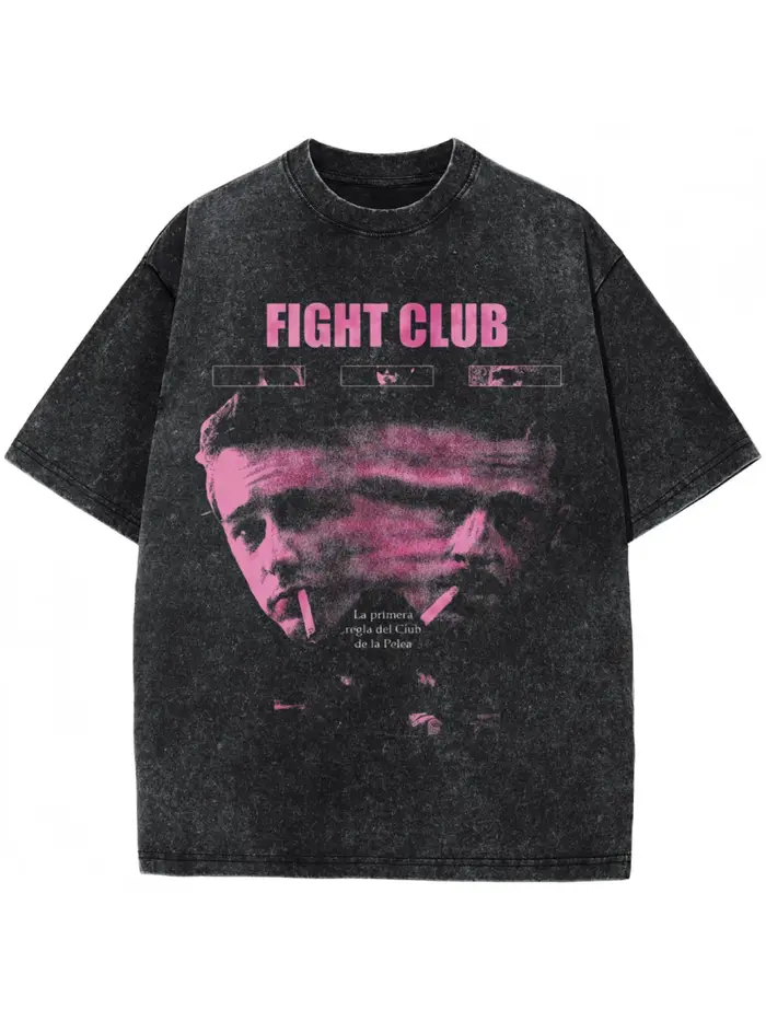 T-shirt imprimé pour homme avec motif du film Fight Club