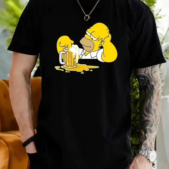 T-shirt décontracté à manches courtes pour hommes