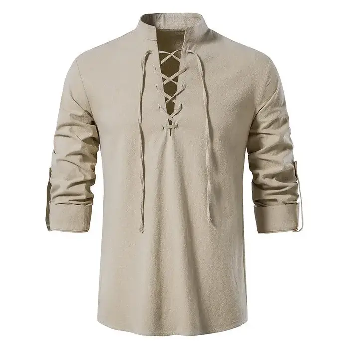 Chemise Henley décontractée pour homme