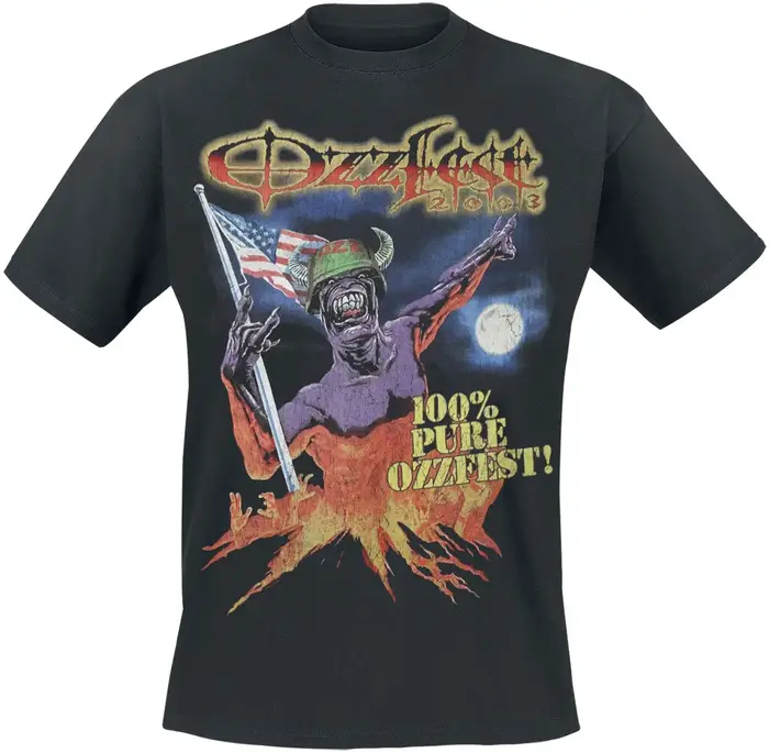 T-Shirt en coton avec image graphique de la bande Ozzy & Lemmy