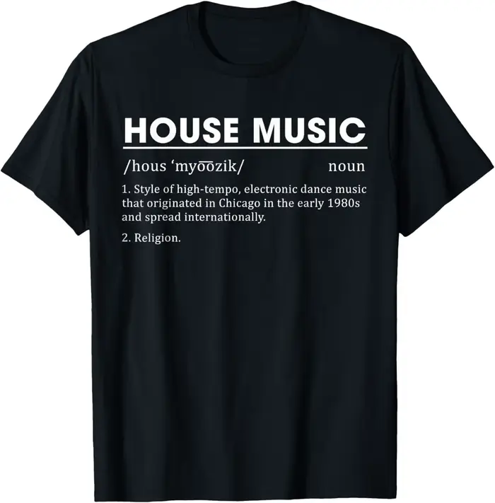 T-shirt DJ House Music Rave en coton