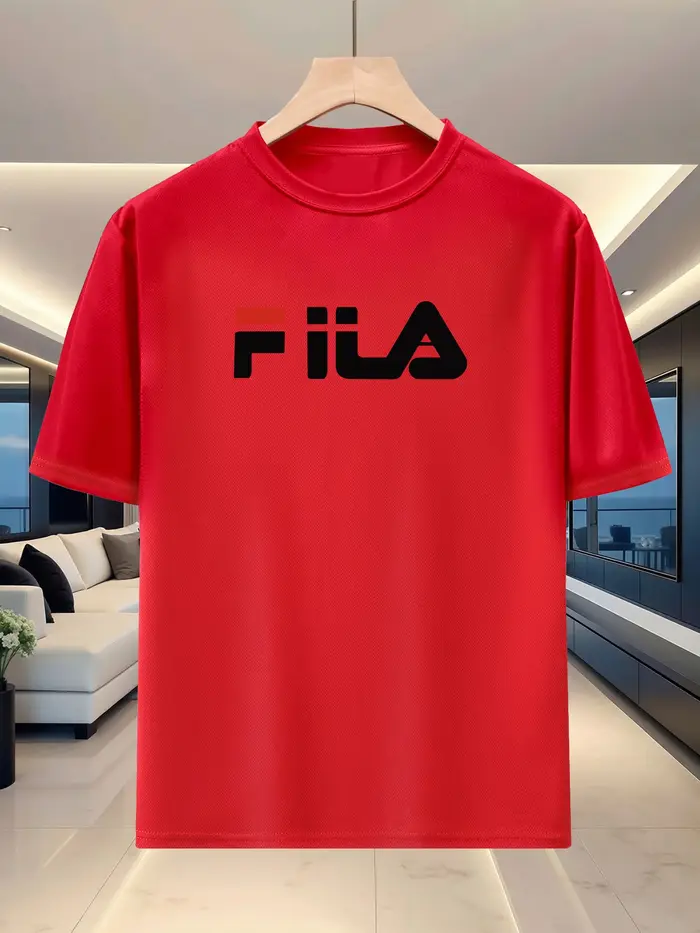 T-shirt imprimé d'été pour hommes - tissu respirant - décontracté à col rond et manches courtes - ha