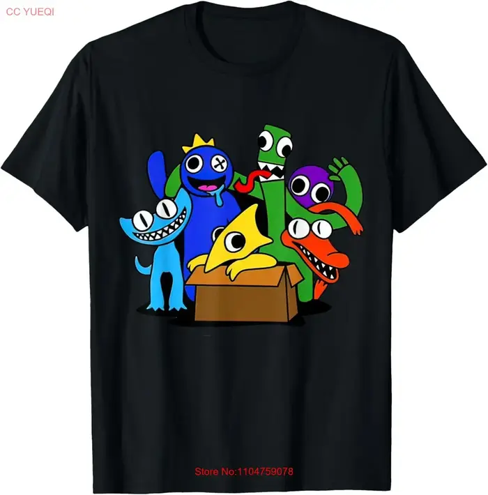 Rainbow friend T Shirt vintage Lavé Respirant Haut Unisexe pour un usage quotidien graphique Légèrement étiré Polyvalent Confortable