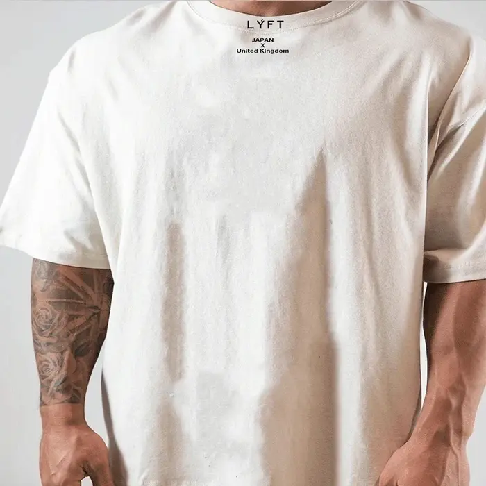 T-shirt en coton pour homme, coupe ample, manches courtes, adapté au sport, à la remise en forme, à la course à pied et aux entraînements