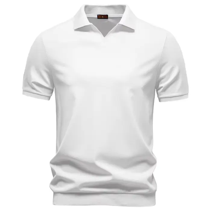 Nouveau Polo Printemps-Été 2026 en Soie Fluide pour Hommes d'Affaires
