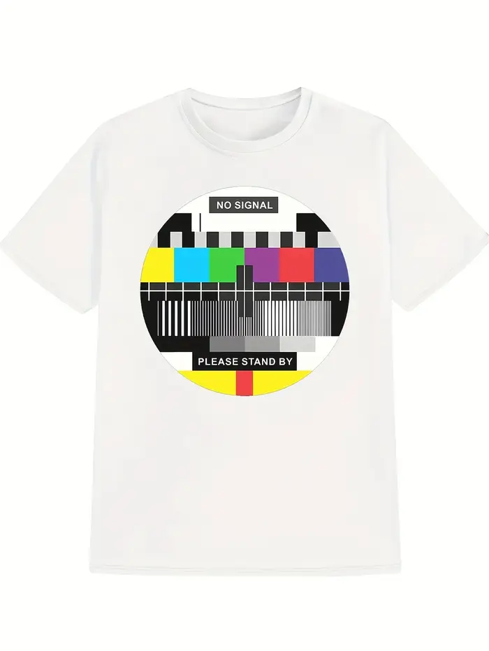 T-shirt Rétro TV Sans Signal pour Homme