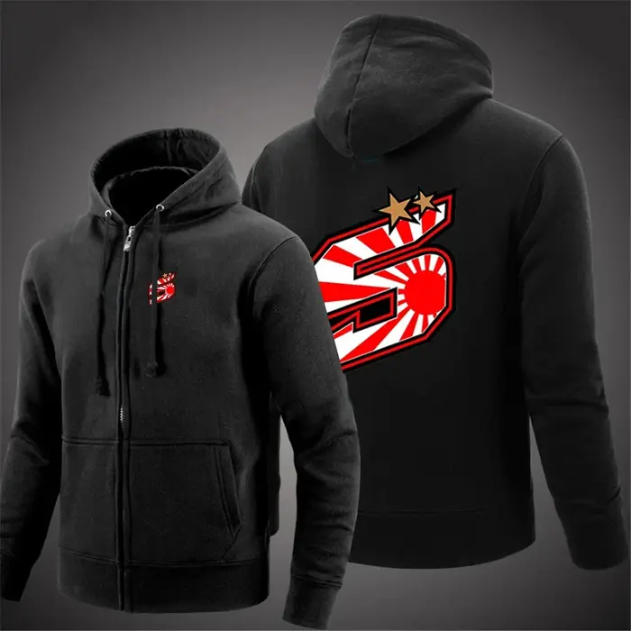 Johann Zarco No 5 imprimer 2025 printemps automne hommes classique couleur unie populaire sweat fermeture éclair décontracté confortable sweats à capuche