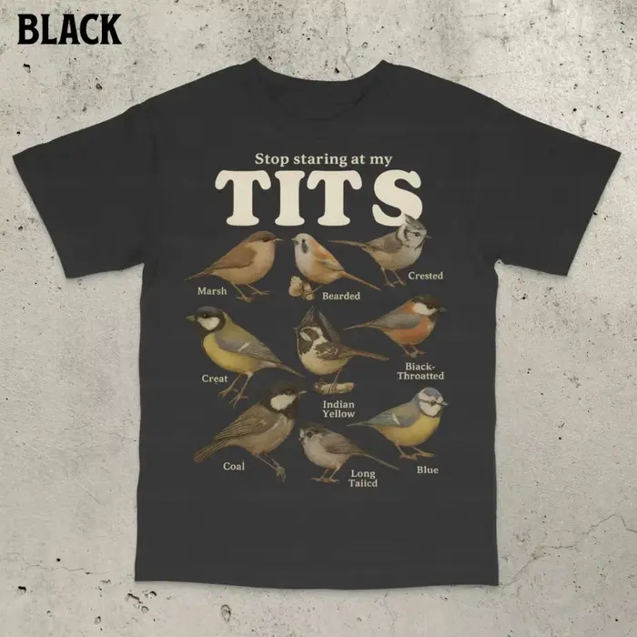T-shirt unisexe « Stop Staring At My Tits » style vintage