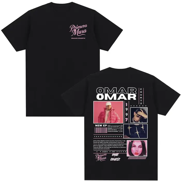 T-shirt manches courtes homme et femme, décontracté, en coton, à la mode, Hip Hop, Omar Courtz Prime