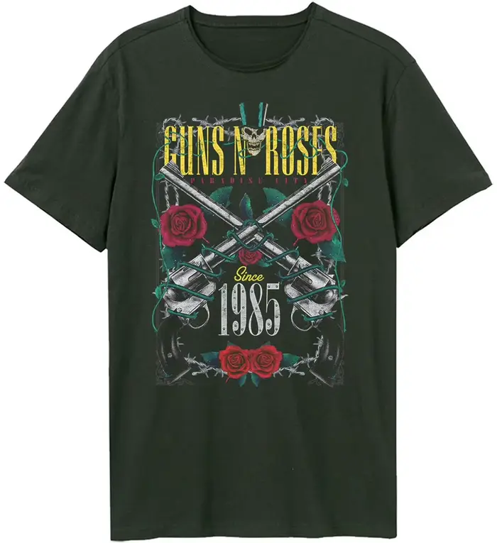 T-shirt rétro Guns N' Roses en coton pour hommes et femmes, Streetwear d'été