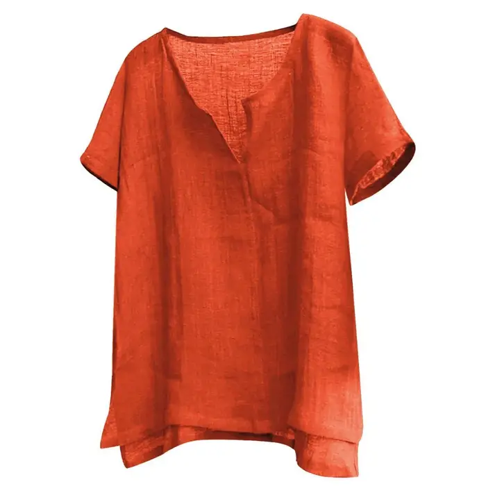 Chemise homme 2026 décontractée été nouvelle en coton et lin à manches courtes couleur unie simple