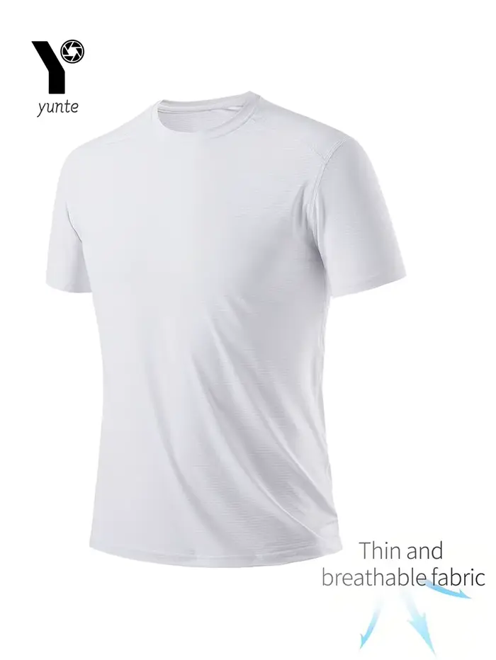 T-shirt col rond 7 pièces blanc ultra-léger pour hommes