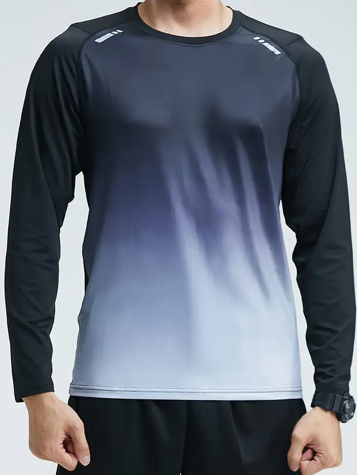 T-shirt de sport amincissant à manches longues pour hommes