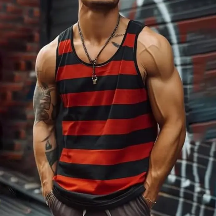 Débardeur Vintage rayé pour hommes