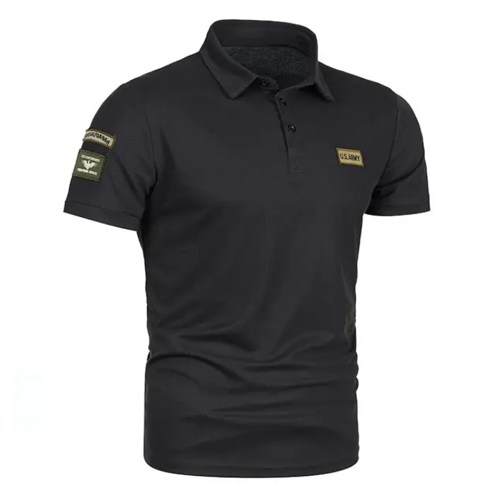 Polo coréen à manches courtes pour hommes