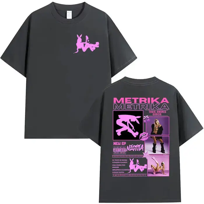 T-shirts graphiques Rapper METRIKA Album 2026 pour hommes et femmes