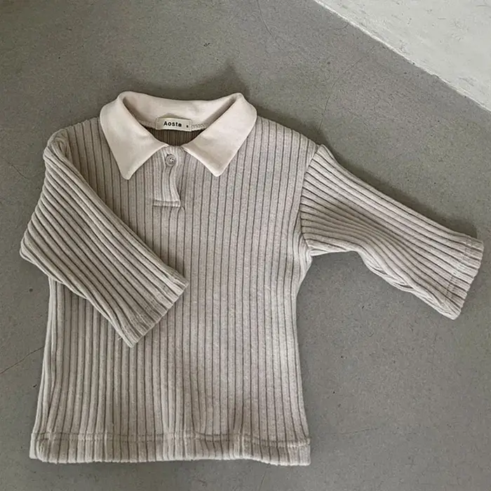 T-shirt manches longues en coton pour bébé garçon et fille