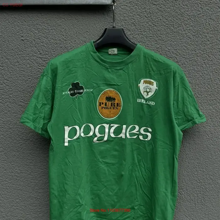 T-shirt vert vintage 2005 The Pogues Ireland Tour TD1040