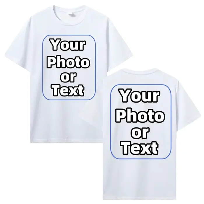 T-shirt personnalisé Faites votre conception Logo Texte Coton