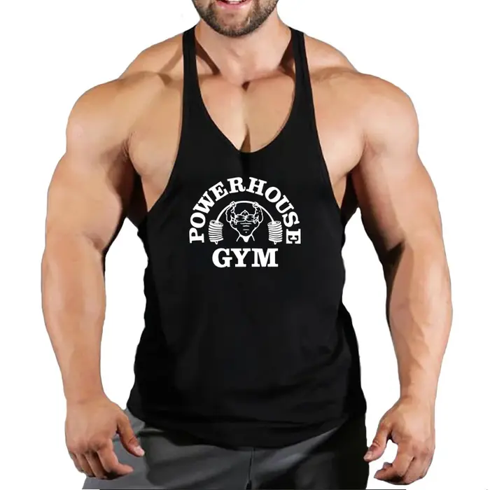 Vêtements de Fitness T-shirts de gymnastique bretelles homme haut de sport hommes sweat sans manches