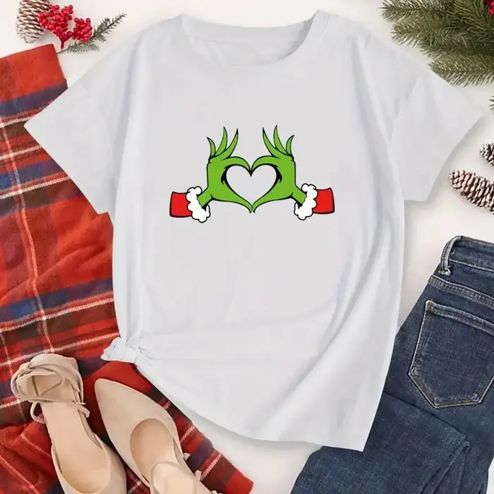 T-shirt de Noël décontracté pour femme