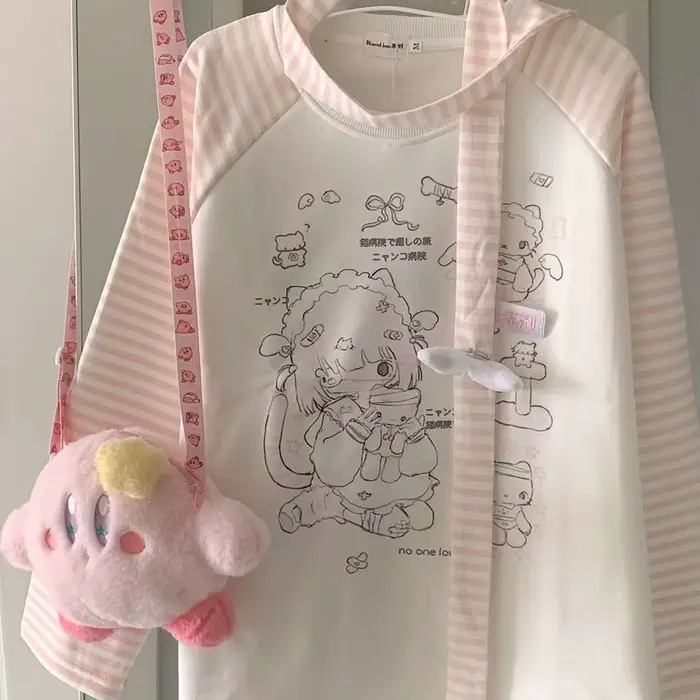 T-shirt à manches longues et col rond pour femme