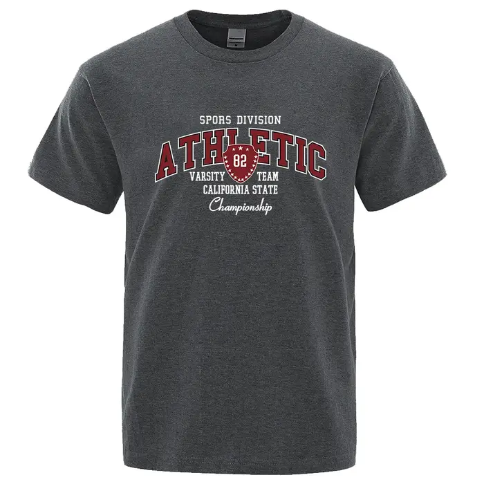 Athlétique 82 équipe universitaire californie état hommes T-Shirt été Streetwear décontracté marque