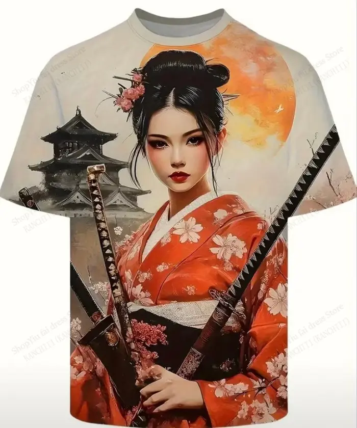Nouveau T-shirt Manga Japonais Imprimé 3D Fille