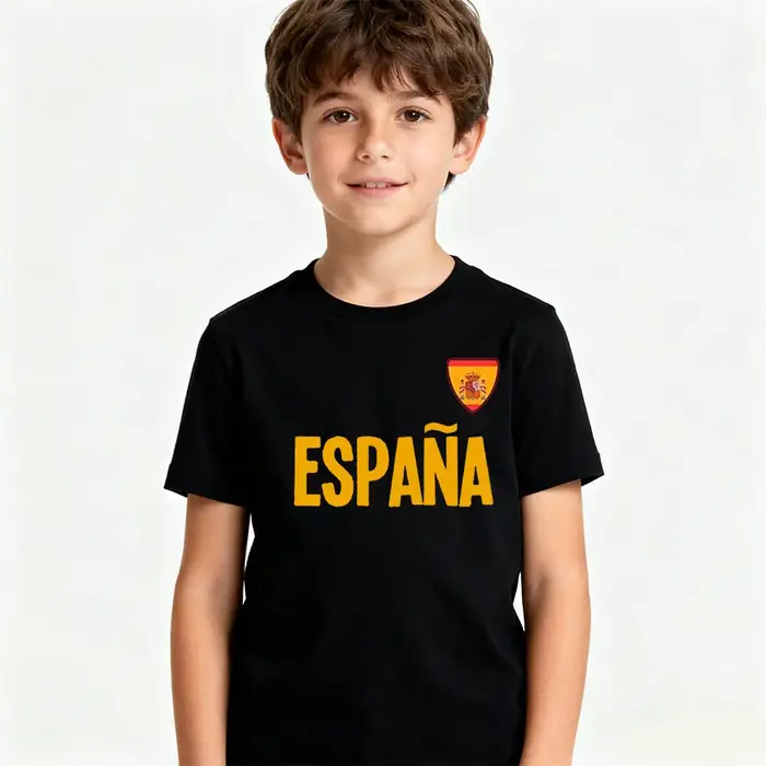 T-shirt ESPANA, vêtements décontractés pour la vie quotidienne des enfants espagnols