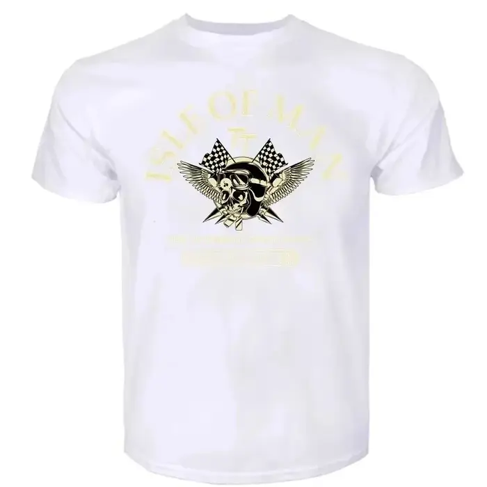 T-shirt pour hommes Isle of Man TT Races Skull Helmet