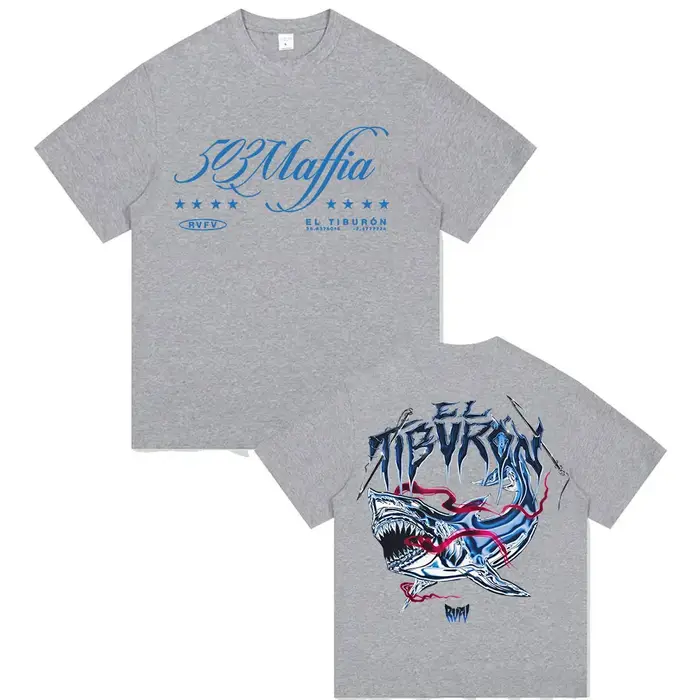Rappeur RVFV EL TIBVRON Tour 2025 Merch T-Shirt hommes femmes rétro haute qualité mode T-shirts Hip Hop surdimensionné