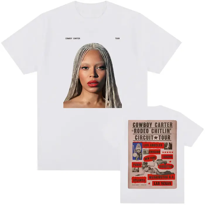 Beyoncé COWBOY CARTER TOUR 2025 T-shirt coton été femmes hommes t-shirts à manches courtes col rond