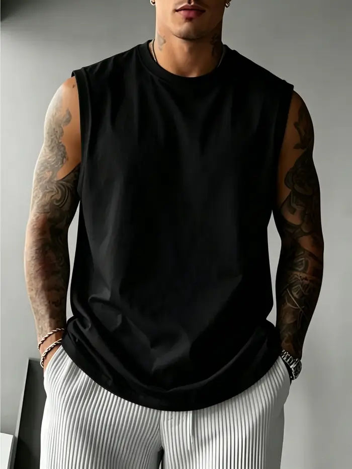 Débardeur Homme Été Style Américain Rétro Imprimé : Streetwear Hip-Hop