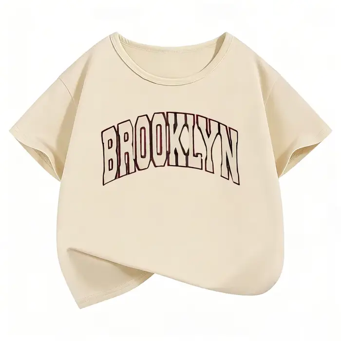 T-shirts à la mode imprimés avec des lettres Brooklyn
