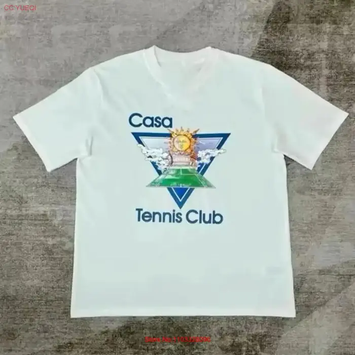 Casa Blanca t-shirt homme blanc style 4 vintage lavé légèrement unisexe confortable mode décontracté