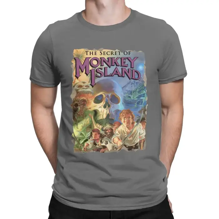 Créatif le Secret de l'île des singes T-Shirt hommes col rond 100% coton t-shirts à manches courtes