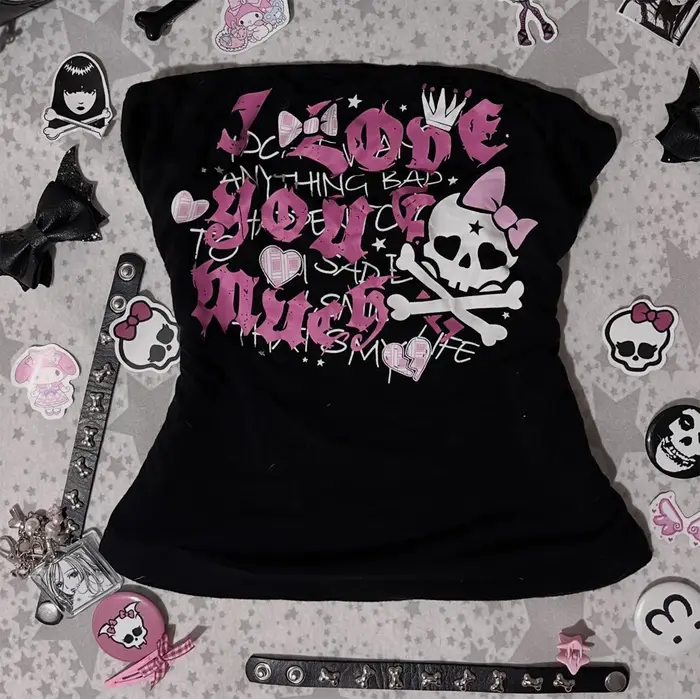 Crop tops style Y2K, t-shirts grunge d'été pour femmes