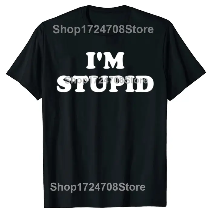 T-shirts drôles et sarcatiques pour couples assortis, avec l'inscription 'Funny I'm With Stupid', T-shirt décontracté pour hommes, 100% coton, coupe ample et oversize