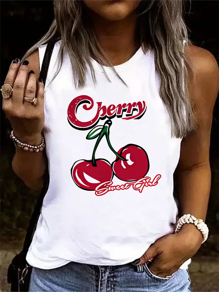 T-shirt imprimé cerise