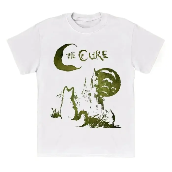 T-shirt The Cure Cat, vêtements de style rock indépendant des années 90, t-shirt de groupe, t-shirt 