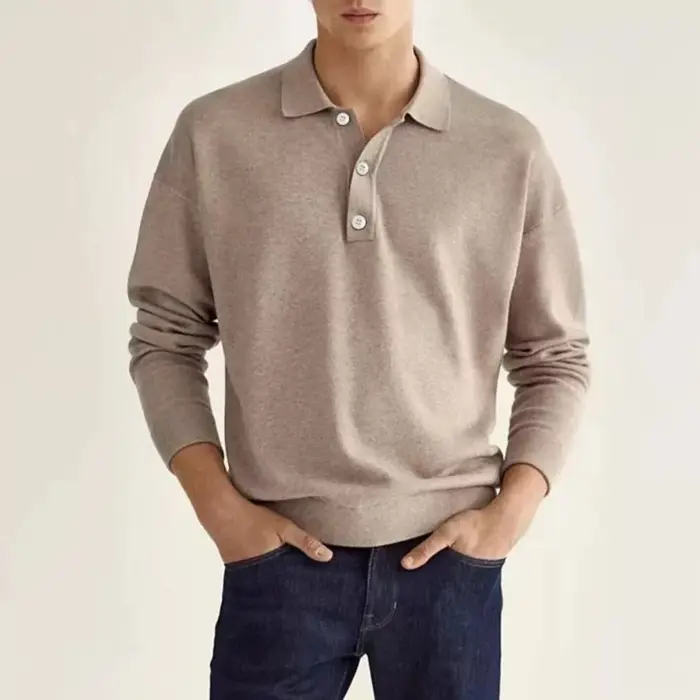 Polo à manches longues pour hommes