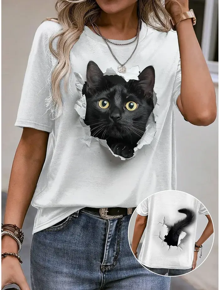 T-shirts mignons avec chatons