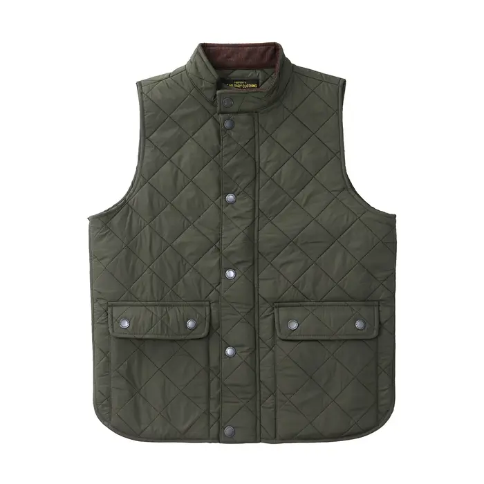 2026 hiver nouveau américain rétro à manches longues Dom matelassé gilet hommes Style Polo 100% Polyester épais décontracté multi-poches veste