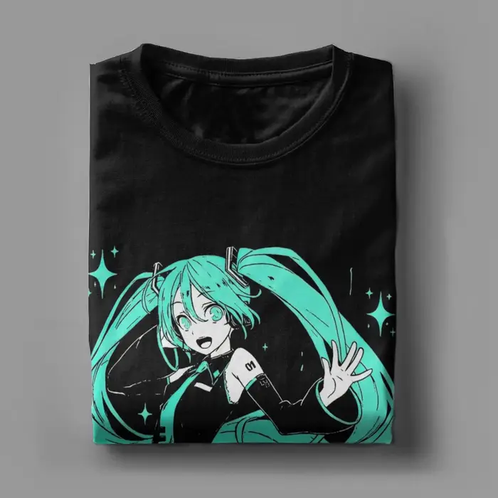 Hatsune Miku Anime T-shirt en coton pour hommes