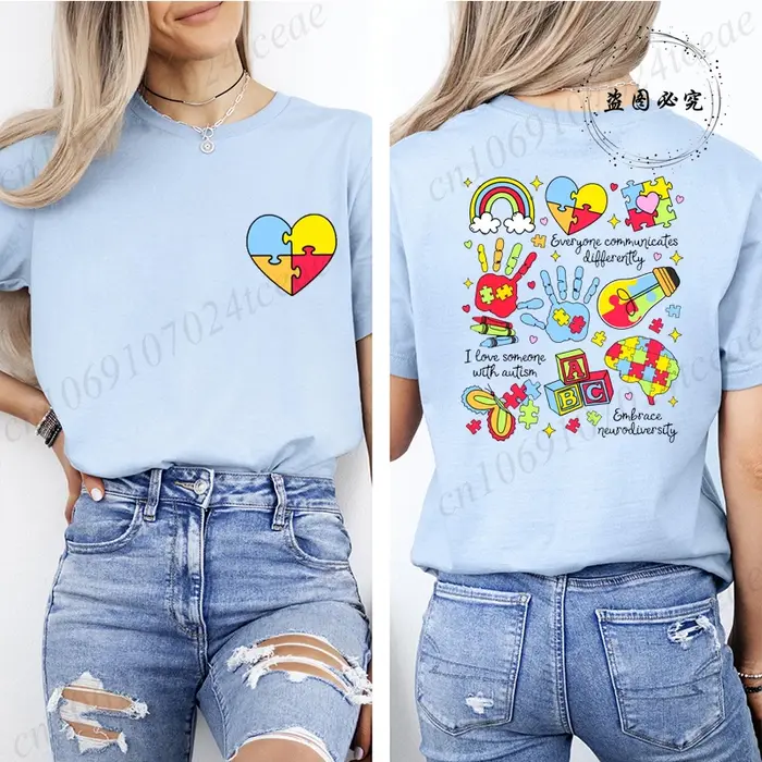 T-shirt personnalisé sur le thème de l'autisme
